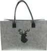 ohne Marke Filztasche Hirsch" grau/schwarz OneSize" Produktbild-Vorschau 2