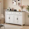 Credenza BEALIFE con 4 ante | 140x40x90 cm | MDF con angoli Anteprima dell’immagine prodotto 7