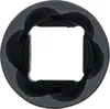 A close-up, top-down view of a black socket wrench adapter. Produktbild-Vorschau