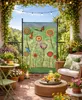 Paravent Outdoor Wetterfest 180 x 78 cm Green Flowers | Produktbild-Vorschau 2