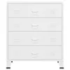 vidaXL Commode industrielle avec tiroirs blanc 78x40x93 cm Voir les images du produit 4