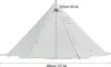 MCETO Tipi-Zelt für 4–6 Personen, mit Ofenanschluss, Produktbild-Vorschau 12