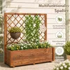 KOMFOTTEU Erhöhter Pflanzkasten aus Holz mit Rankgitter & Produktbild-Vorschau 5