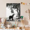 MuchoWow® Poster Elefant - Baum - Tiere - Schwarz und weiß Produktbild-Vorschau 7