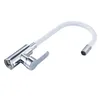 A chrome and white flexible kitchen faucet is shown against a white background. Produktbild-Vorschau