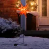 An illuminated star decoration in the snow, likely for outdoor holiday display. Produktbild-Vorschau