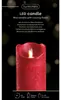Bougie Led Rouge Métallisée Lumière Led Chaude, Finition Voir les images du produit 3