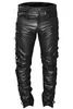 Lederhose lederjeans bikerjeans Büffelleder seitlich Produktbild-Vorschau 2