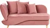 BELIANI Chaiselongue Linksseitig Rosa Samtstoff mit Produktbild-Vorschau 1