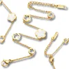 Camerazar Bracciale d'oro in acciaio chirurgico con fiore Anteprima dell’immagine prodotto 1