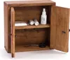An open wooden medicine cabinet with medical supplies inside. Náhľad obrázku produktu