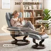 HOMCOM Relaxsessel mit Hocker, 360° drehbarer Liegesessel Produktbild-Vorschau 6
