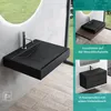 Mai&Mai Waschbecken Mineralguss Hänge- & Aufsatz Schwarz Produktbild-Vorschau 4