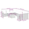 Design 9-tlg. Garten-Sofagarnitur mit Kissen Schwarz Poly Produktbild-Vorschau 9