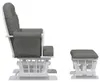vidaXL Schaukelsessel mit Hocker Gleitend Dunkelgrau Stoff Produktbild-Vorschau 7