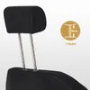 Close-up of a black car seat headrest with metallic adjustable poles. Produktbild-Vorschau
