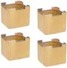 Four identical wooden furniture risers are arranged in a collage format against a white background. Produktbild-Vorschau