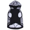 The back view of a dog hoodie with a comic book pattern. Podgląd zdjęcia produktu