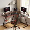 HOMCOM Gaming Tisch L Form Computertisch mit Steckdosen, Produktbild-Vorschau 2