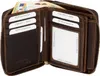 RFID Leder Portmonee Geldbörse Herren mit Reißverschluss Produktbild-Vorschau 3