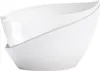 Two white planters are nested together, with the top one slightly offset. Náhled obrázku produktu