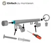 LOFT Doppelte Gardinenstange 19 mm Länge 120 cm Schwarz Produktbild-Vorschau 8
