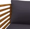 Sedia da giardino con cuscini grigio scuro in legno Anteprima dell’immagine prodotto 10