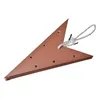 A brown paper star ornament with cut-out stars and a hanging loop. Voir les images du produit