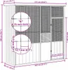 vidaXL Voliéra šedá 215x78x200 cm Pozinkovaná ocel Náhled obrázku produktu 7
