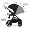 A black Kinderkraft NEA 2 stroller is shown with diagrams and text highlighting its adjustable features. Anteprima dell’immagine prodotto