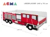 ACMA Lettino a forma di camion dei pompieri 160x80 cm - Anteprima dell’immagine prodotto 4