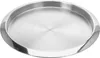 2x Edelstahl Tablett ø 35 cm Silber Serviertablett Rund Produktbild-Vorschau 2
