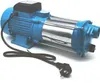 A blue and silver centrifugal pump with a black power cord and plug, isolated on a white background. Produktbild-Vorschau