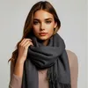 Oversize Damen Winter Schal – 100% Viskose, Grau Anthrazit, Produktbild-Vorschau 2