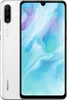 A white Huawei P30 Lite smartphone is shown from the back and front. Produktbild-Vorschau