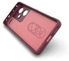 The back of a burgundy phone case is shown against a white background. Produktbild-Vorschau