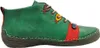 A side view of a green leather boot with colorful accents. Anteprima dell’immagine prodotto