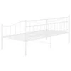 vidaXL Schlafsofa Bettgestell Weiß Metall 90x200 cm Produktbild-Vorschau 6