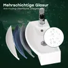 HOROW Hänge Waschbecken - 454 x 226 x 129 mm - Wandmontage Produktbild-Vorschau 8