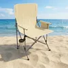 Skládací rybářská židle UISEBRT Outdoor, krémová, s pevným Náhled obrázku produktu 10