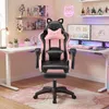 Gaming Stuhl mit Lendenwirbelstütze und Fußstütze 150kg, Produktbild-Vorschau 4