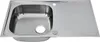 A stainless steel kitchen sink with a drainboard, shown from a slightly elevated angle against a white background. Produktbild-Vorschau