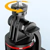 A close-up view of a black selfie stick or tripod mount with a silver screw and an orange arrow indicating rotation. Anteprima dell’immagine prodotto