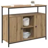 vidaXL Kredens dębowy Artisan 100 x 35 x 80 cm materiał Podgląd zdjęcia produktu 3