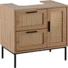 WOHNLING Mobile sottolavabo effetto rovere 60x60x40 cm con Anteprima dell’immagine prodotto 6