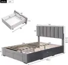 Flieks Polsterbett 140x200cm Doppelbett mit 4 Schubladen Produktbild-Vorschau 7