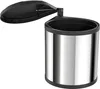 A stainless steel trash can with an open black lid, shown against a white background. Náhled obrázku produktu