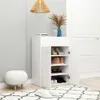 vidaXL Skriňa na topánky biela 60 × 35 × 84 cm Drevo Náhľad obrázku produktu 4