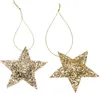 Oblique Unique 2er Set Sterne Anhänger Weihnachten Glitzer Produktbild-Vorschau 1