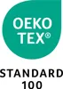 A teal circle with the text 'OEKO TEX STANDARD 100' in white. Produktbild-Vorschau